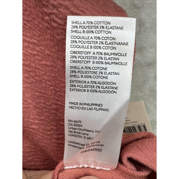 By Anthropologie Lace-Up Flutter Top in Coral Size Small NWT - Picture 9 of 9